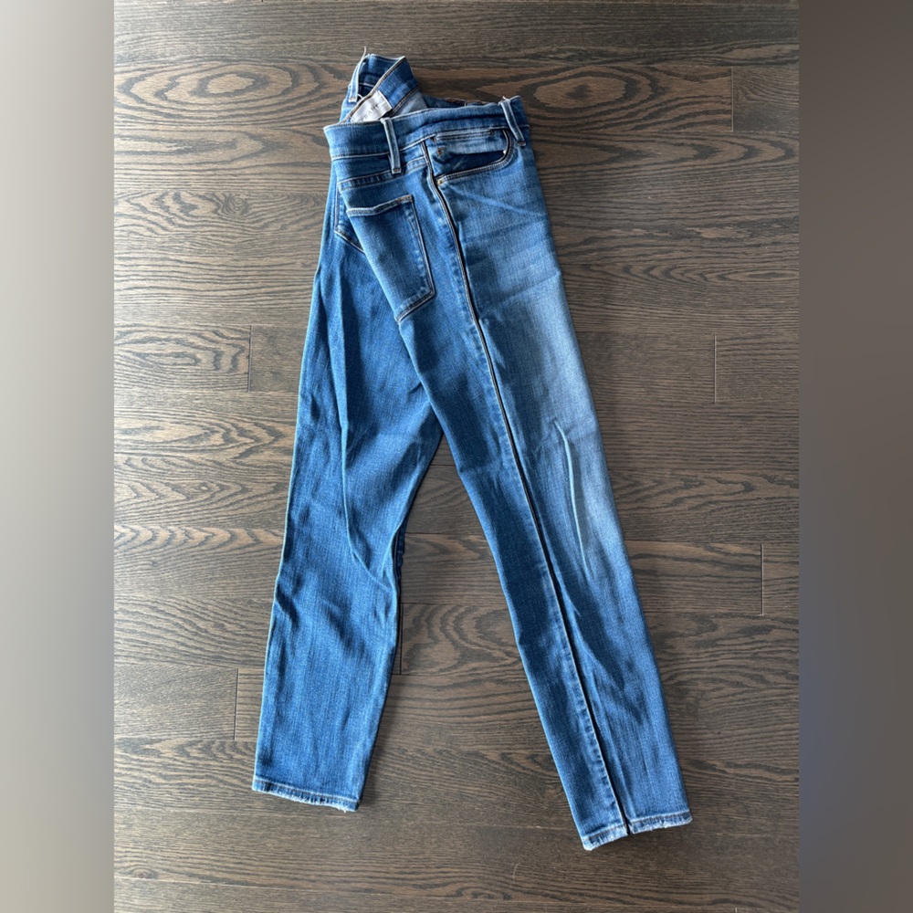 Frame Denim Le High Skinny with black line / stripeBlue Slim Jeans denim size 27